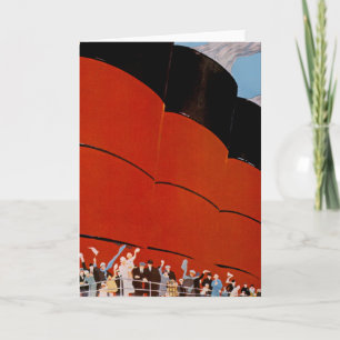Ocean Liner Bon Voyage Karte