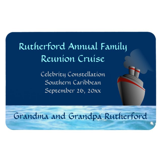 Ocean Liner Custom Hztl. Magnet de marqueur de por (Horizontal)