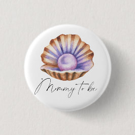 Ocean Little Pearl Under The Sea Baby Shower Button