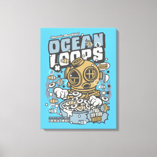 Ocean Loops Cereal Canvas Print Leinwanddruck