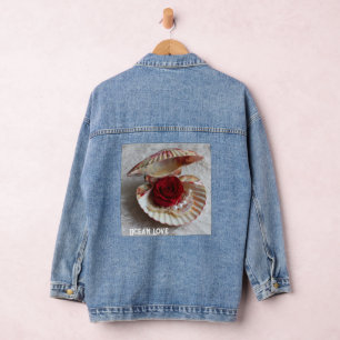 Ocean Love Denim Jacke – Seashell, Rose & Pearl O