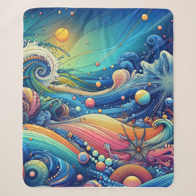 Ocean Lover Artistic Sherpadecke (Vorderseite)