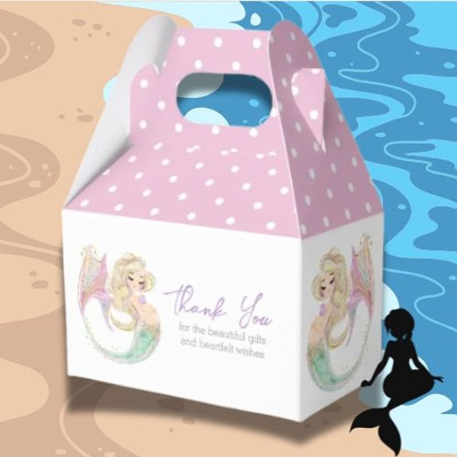 Ocean Mermaid Party Baby Dusche Vielen Dank Geschenkschachtel (Make your mermaid party celebration magical with creative ideas, themed decorations, and fun  )