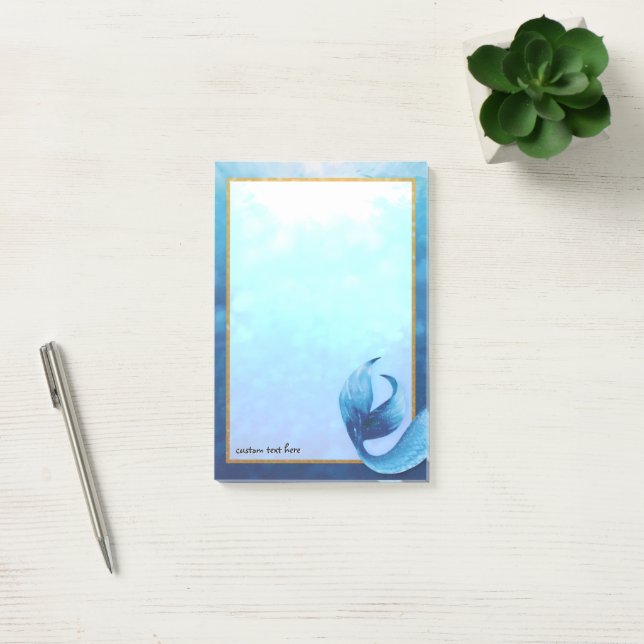 Ocean Mermaid Schwanz Custom Post-It Notes Klebezettel (Büro)