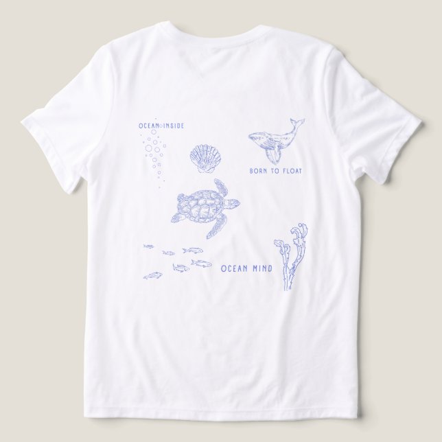 Ocean Mind – Born to Float Tri-Blend Shirt (Design Rückseite)