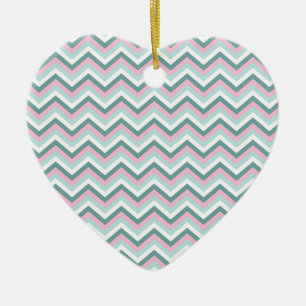 Ocean Mist Zickzack Muster Keramik Ornament