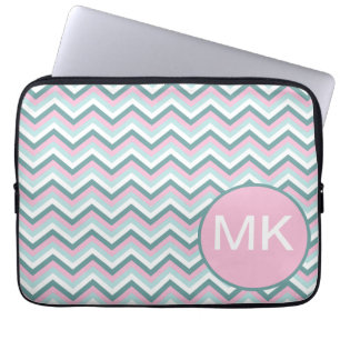 Ocean Mist Zickzack Muster Laptopschutzhülle
