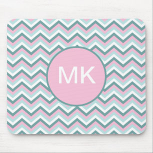 Ocean Mist Zickzack Muster Mousepad