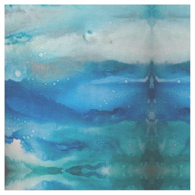 Ocean Moods Fabric | Style #4 | Blue Beach Stoff (Nahaufnahme)