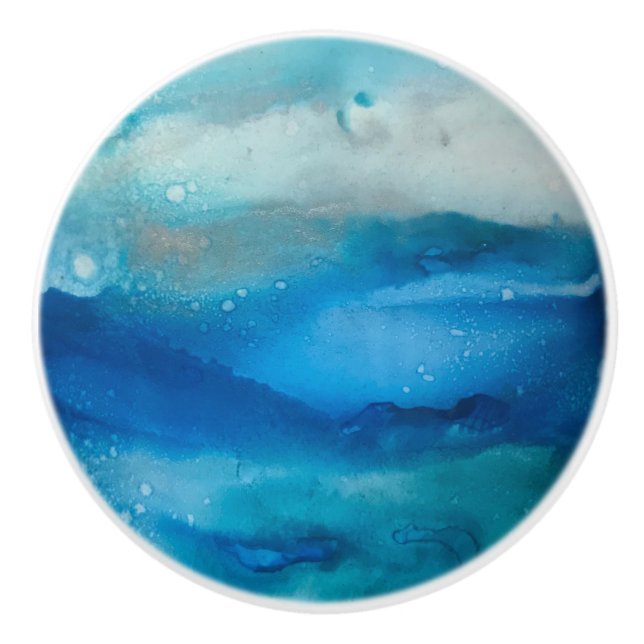 Ocean Moods Knoblauch für Schubladen und Dresser Keramikknauf (Vorderseite)