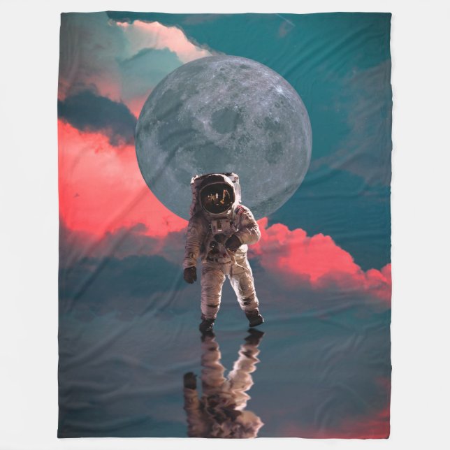 Ocean Moonwalk Fleecedecke (Vorderseite)