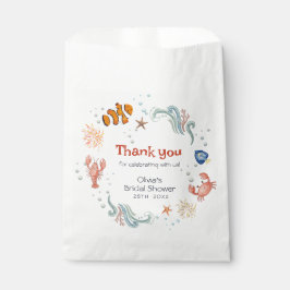 Ocean Nautical Bridal Shower Thank You Treat Bags  Geschenktütchen