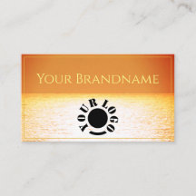 Ocean Orange Yellow Ombre Benutzerdefiniertes Logo