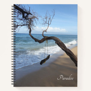 Ocean Paradise Swing Foto Grosses SpiralNotebook Notizbuch