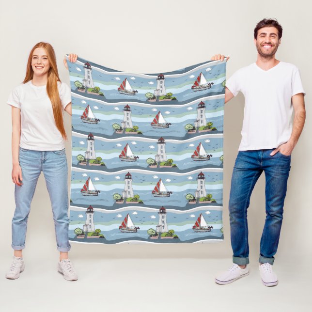 Ocean Pattern Fleece Decke (Beispiel)