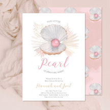 Ocean Pearl Sea Muschel Pink Girl Babydusche