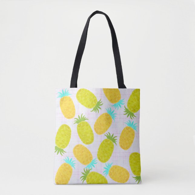 Ocean Pineapples Farmhouse Pattern Tote Bag (Devant)