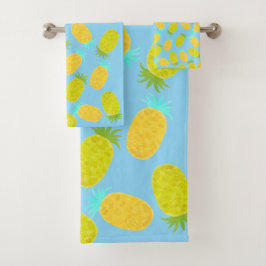 Ocean Pineapples Pattern Badhandtuch Set