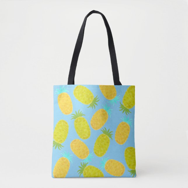 Ocean Pineapples Pattern Tote Bag Tasche (Vorderseite)