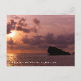 Ocean Princess Rocks Sunset Sky Twilight Postkarte