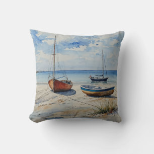 "Ocean Retreat". Eine farbenfrohe Seezunge Kissen