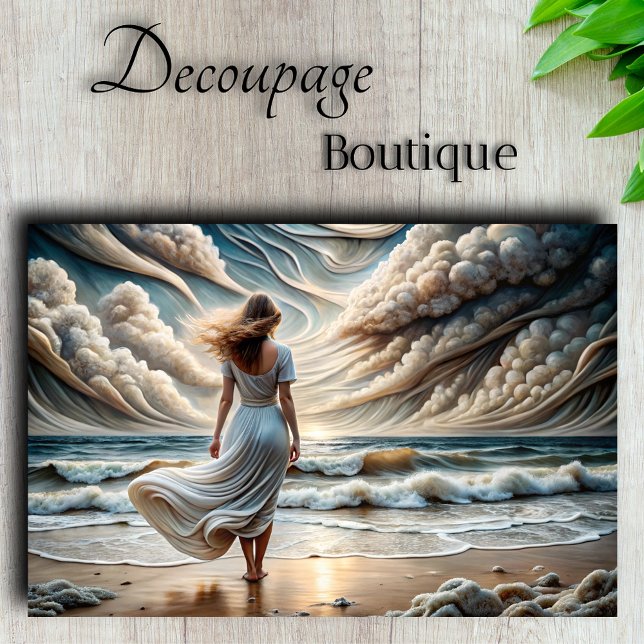 Ocean Reverie Decoupage Seidenpapier (Ocean Reverie Decoupage Tissue Paper)