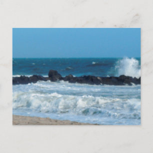 Ocean rocks beach Cape May Jersey Shore carte post