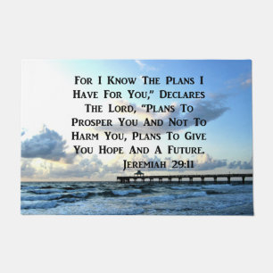 OCEAN SCENE JEREMIAH 29:10 FOTO DESIGN FUßMATTE