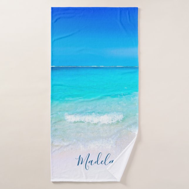 Ocean Sea Blue Beach (Serviette de bain)