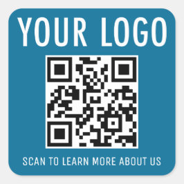 Ocean Sea Blue QR-Code-Aufkleber Benutzerdefiniert Quadratischer Aufkleber