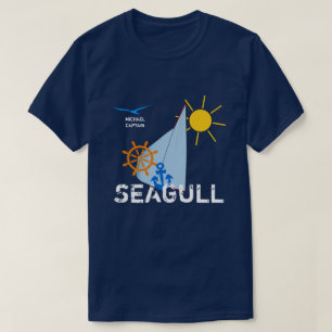 Ocean Sea Boating Sail Dunkelheit anpassbar T-Shirt