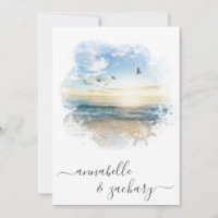 *~* Ocean Sea Helm UAWG - Beach QR AR7 Wedding Inv