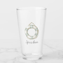 Ocean Sea Mint White Round Floating Device Glas