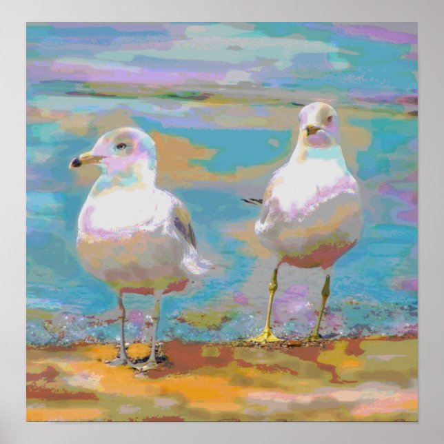 Ocean Seagulls Poster (Vorne)