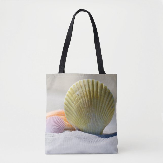 Ocean Seashell im Design des Küstenstrands Tasche (Vorderseite)