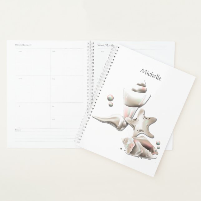 Ocean Seashells Beach Personalisiert Planer (Anzeige)