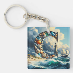 Ocean Seashore Phare Voilier Monogramme C