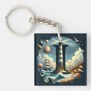 Ocean Seashore Phare Voilier Monogramme I