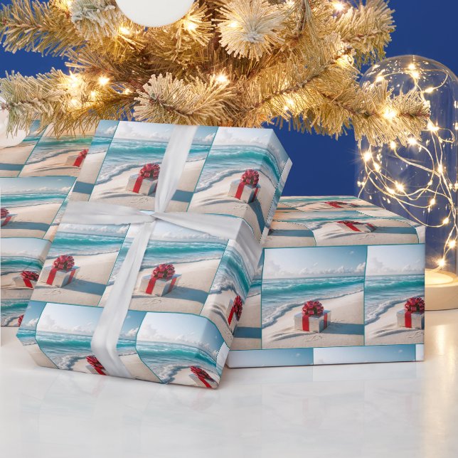 Ocean Seashore Weihnachtsgeschenk Geschenkpapier (Feiertage)