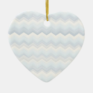 Ocean Shades Wasserfarbe Zickzack Keramik Ornament