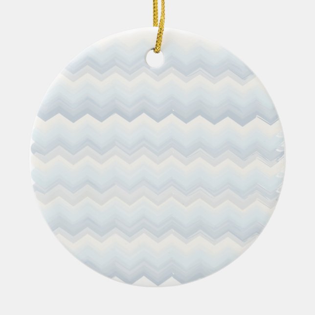 Ocean Shades Wasserfarbe Zickzack Keramikornament (Vorne)