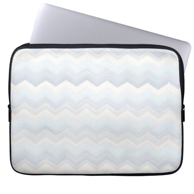 Ocean Shades Wasserfarbe Zickzack Laptopschutzhülle (Vorderseite)