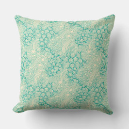 Ocean Shells Sea Waves Abstract Vintage Pattern Kissen