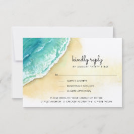 Ocean Shore | Strand | Bitte beantworten | Optione RSVP Karte