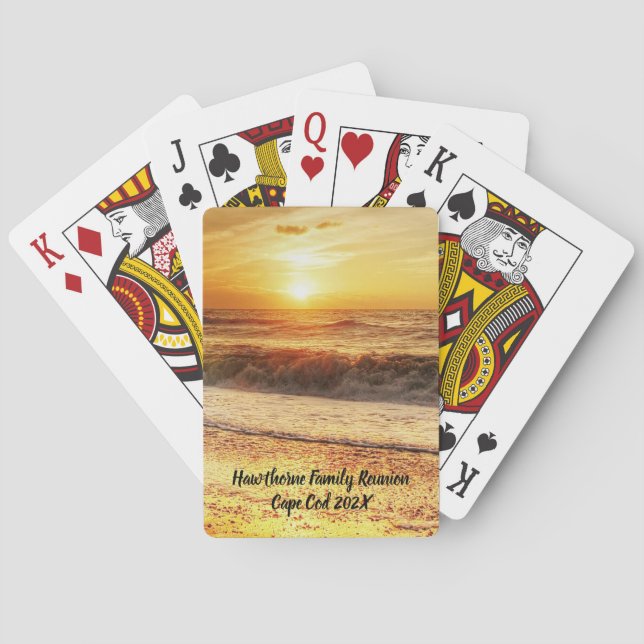 Ocean Shoreline bei Sunset Family Souvenir Spielkarten (Rückseite)
