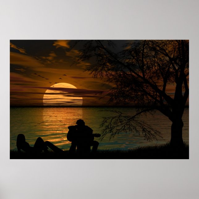 Ocean Silhouette poster (Vorne)