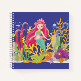 Ocean Siren: Langes rotes Haar Notizbuch