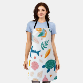 Ocean Soul All-Over Druck Schürze Geschenk