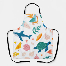 Ocean Soul All-Over Druck Schürze Geschenk