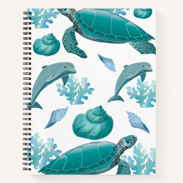 Ocean Soul Notebook | Beach-Inspired Aesthetic  Notizbuch (Vorderseite)